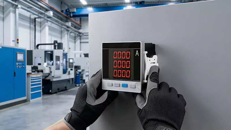 How to adjust the parameters of a three-phase digital ammeter
