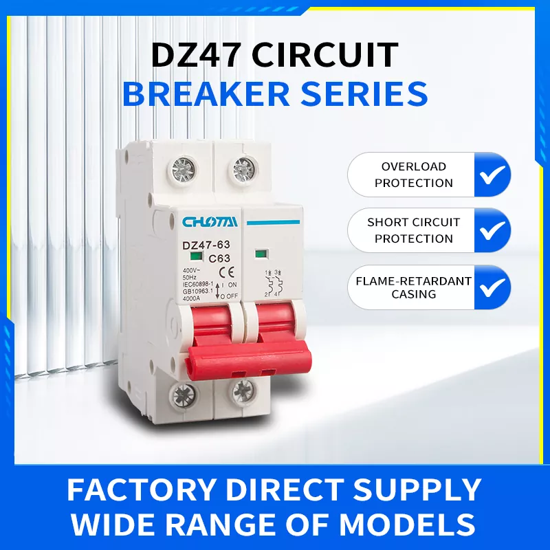 2P 63A DZ47 Miniature Circuit Breaker