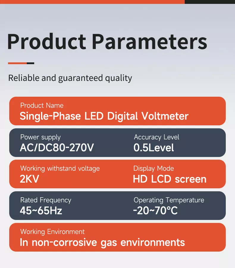 Single Phase LED Digital Voltmeter