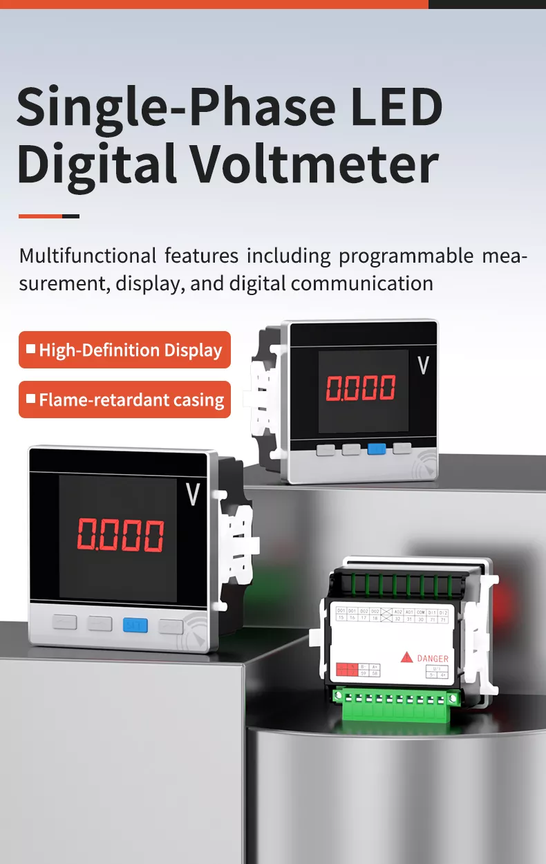 Single Phase LED Digital Voltmeter