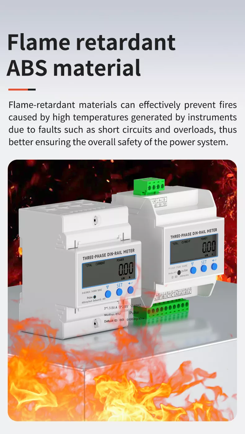 Three Phase 4p Din Rail Transformer Multifunction Meter