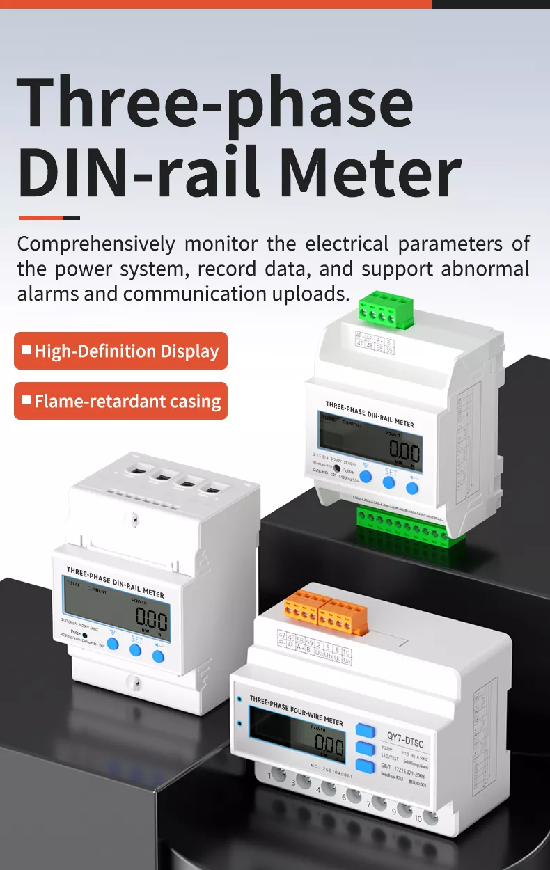 Three Phase 4p Din Rail Transformer Multifunction Meter