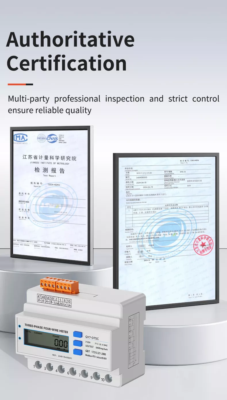 Three Phase 4p Din Rail Transformer Multifunction Meter