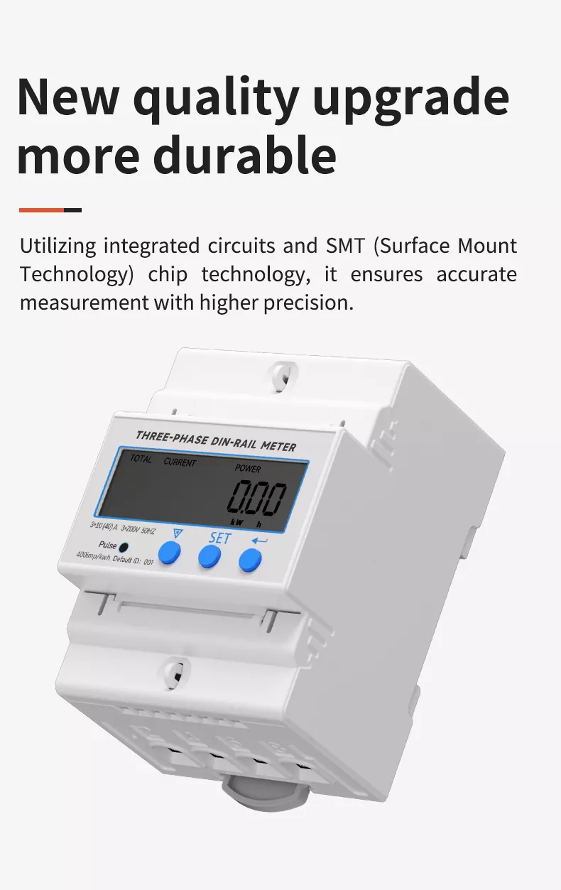 Three Phase 4p Din Rail Transformer Multifunction Meter