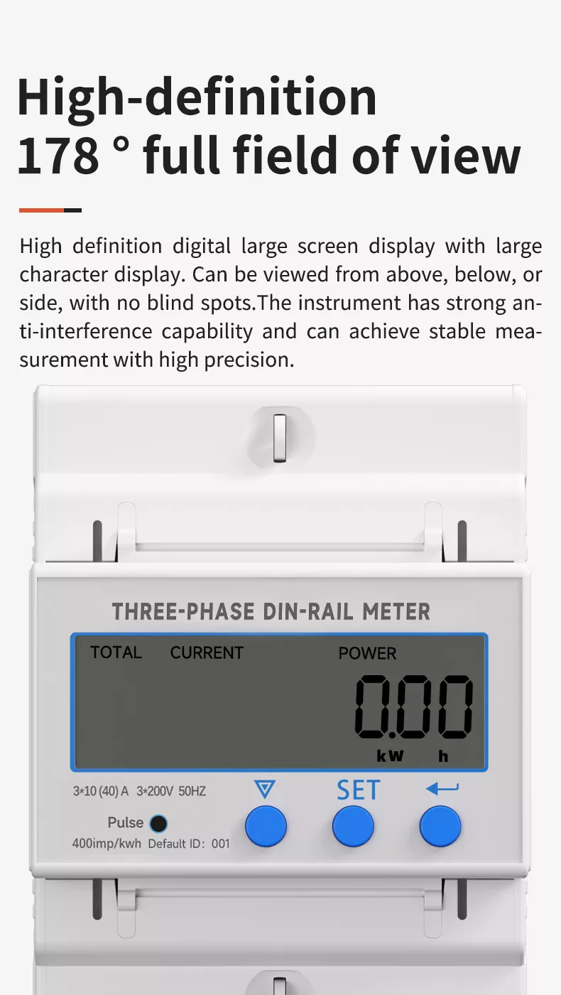 Three Phase Din Rail Meter