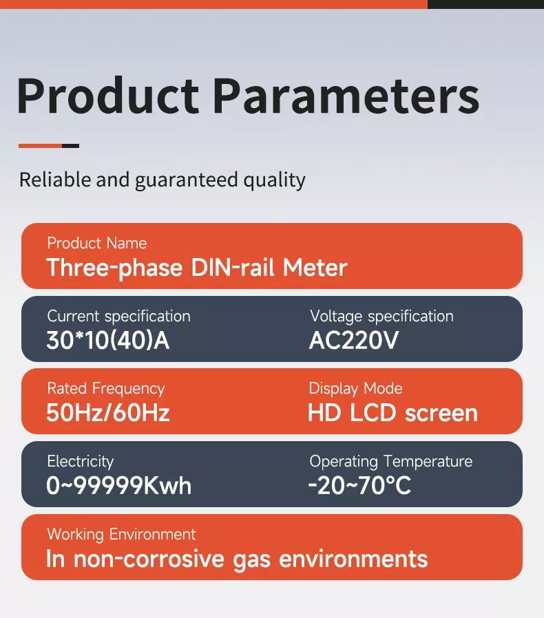 Three Phase Din Rail Meter