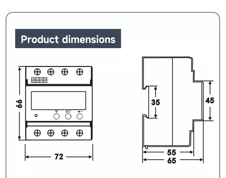 Three Phase Din Rail Meter
