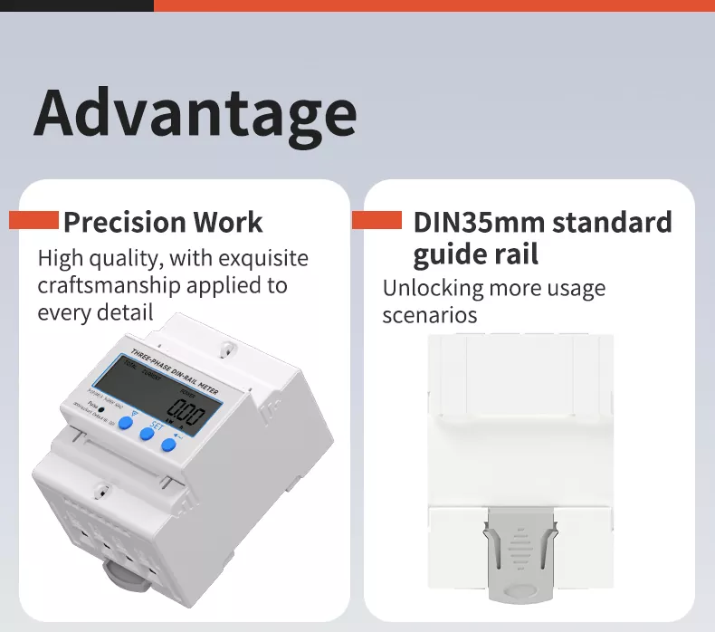 Three Phase Din Rail Meter