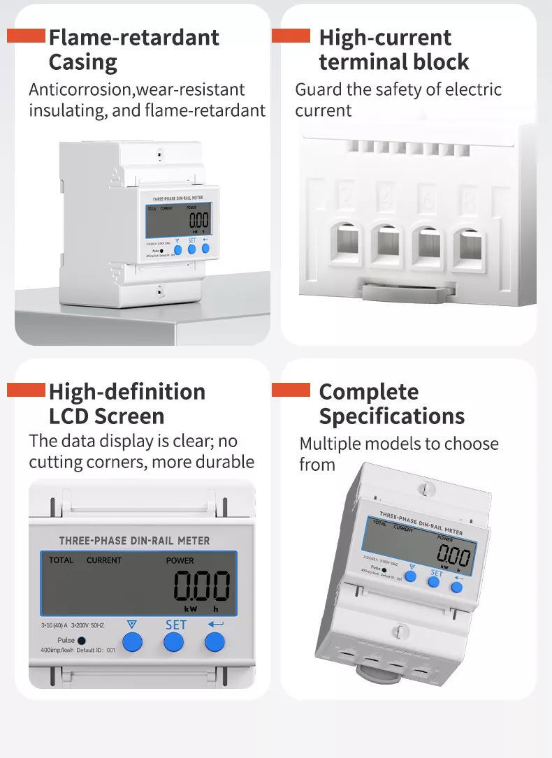 Three Phase Din Rail Meter