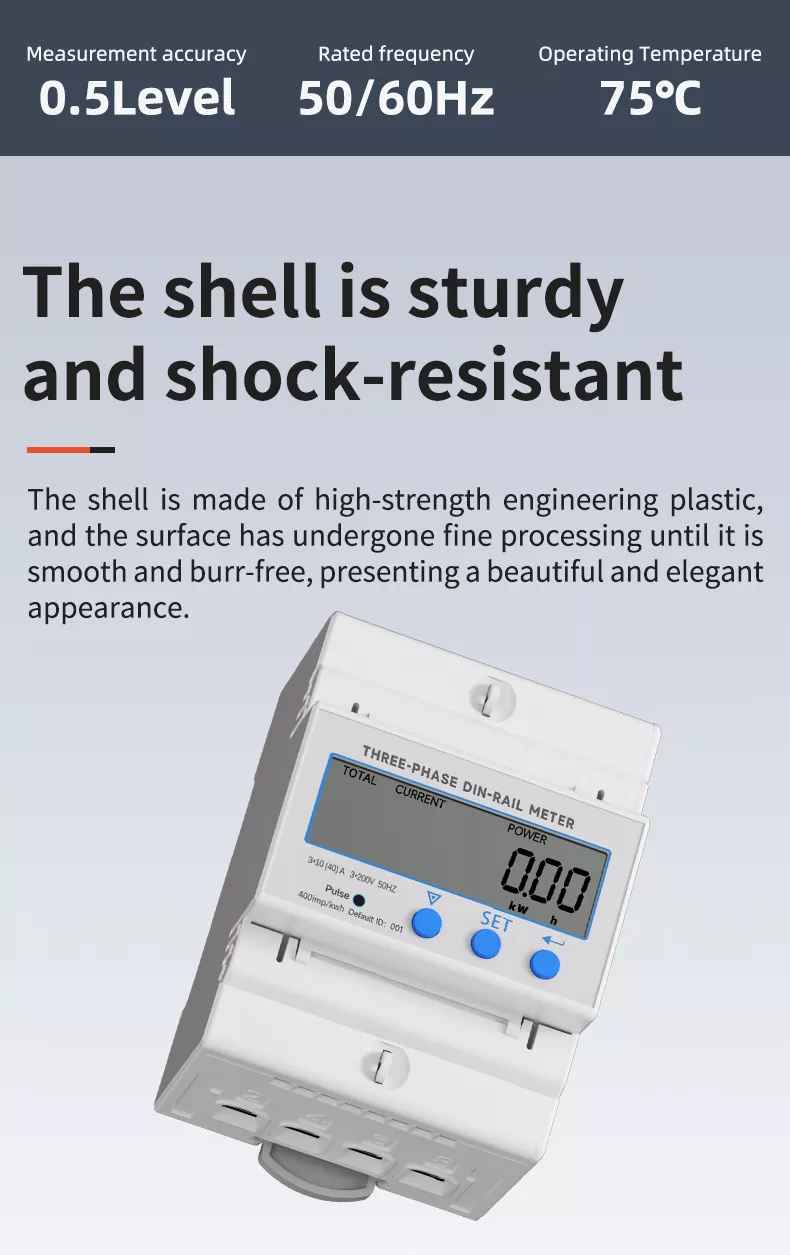 Three Phase Din Rail Meter