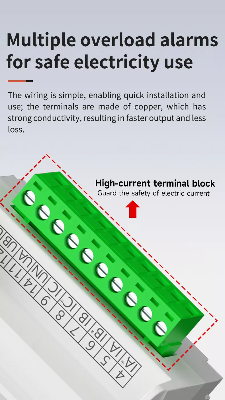 Three Phase Din Rail Power Meter