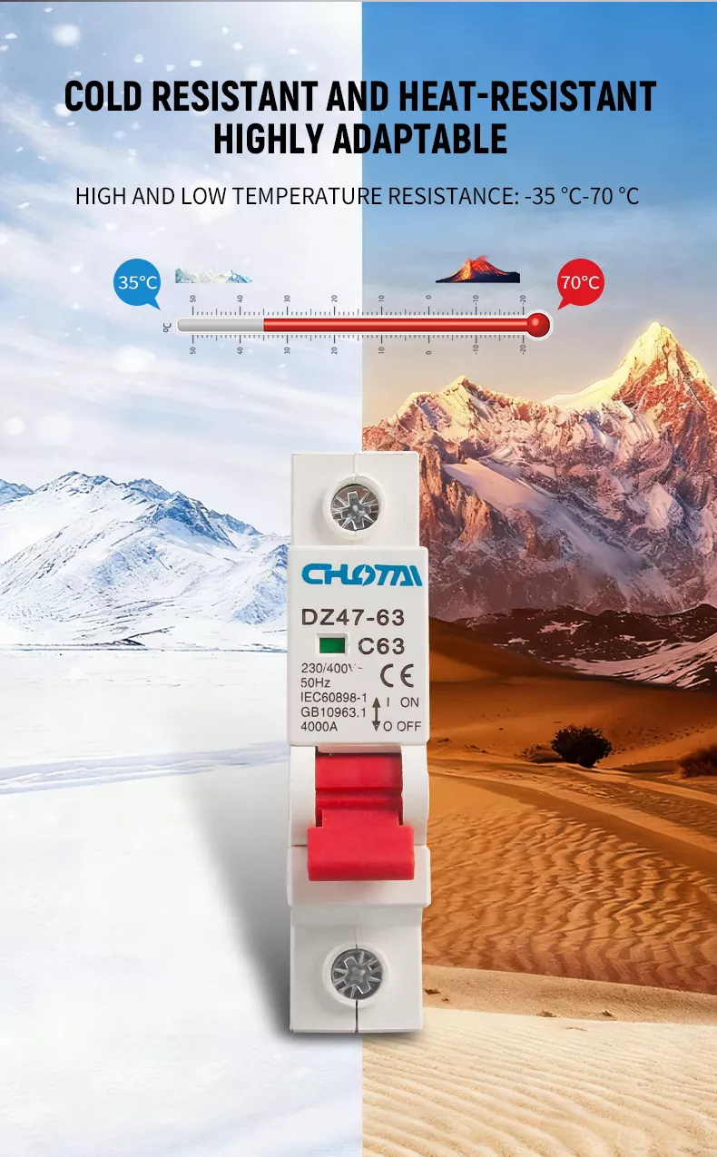 1P 63A DZ47 Miniature Circuit Breaker