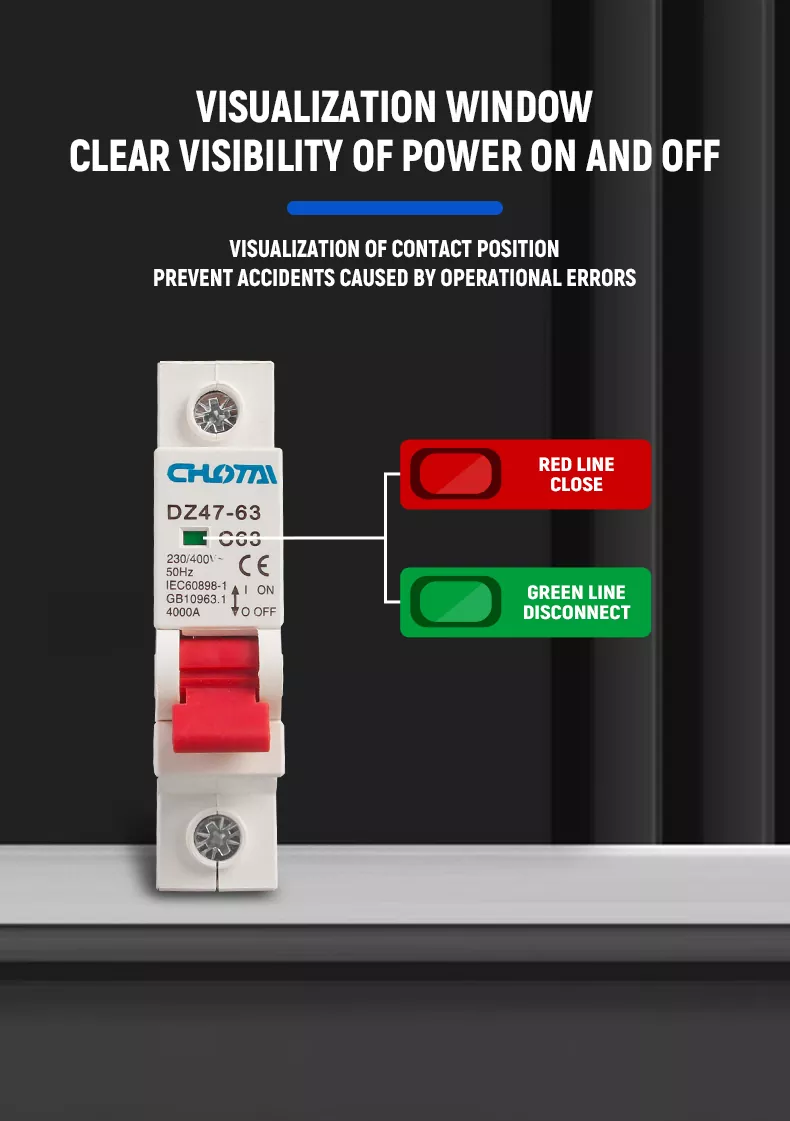 1P 63A DZ47 Miniature Circuit Breaker