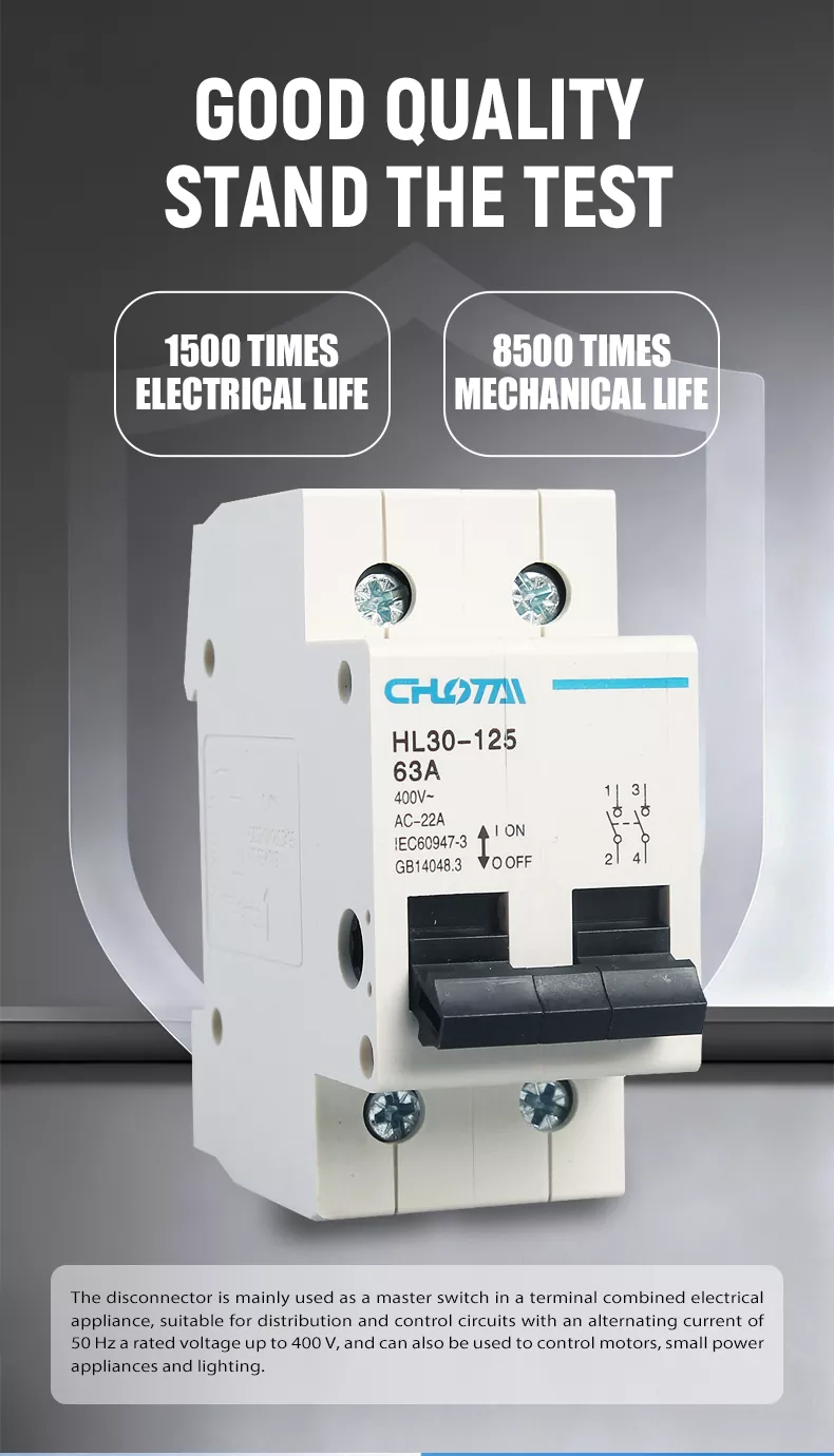 2P Pole DIN Rail Switch Disconnector