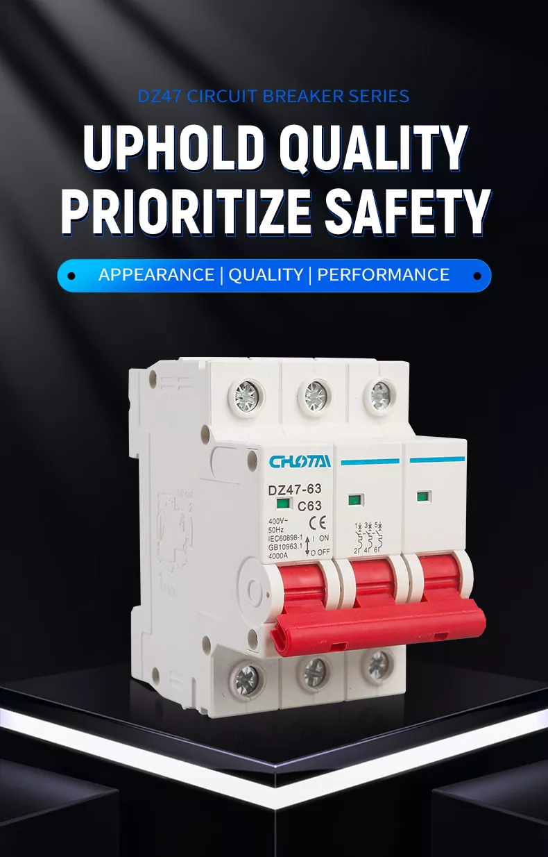 3P 63A DZ47 Miniature Circuit Breaker