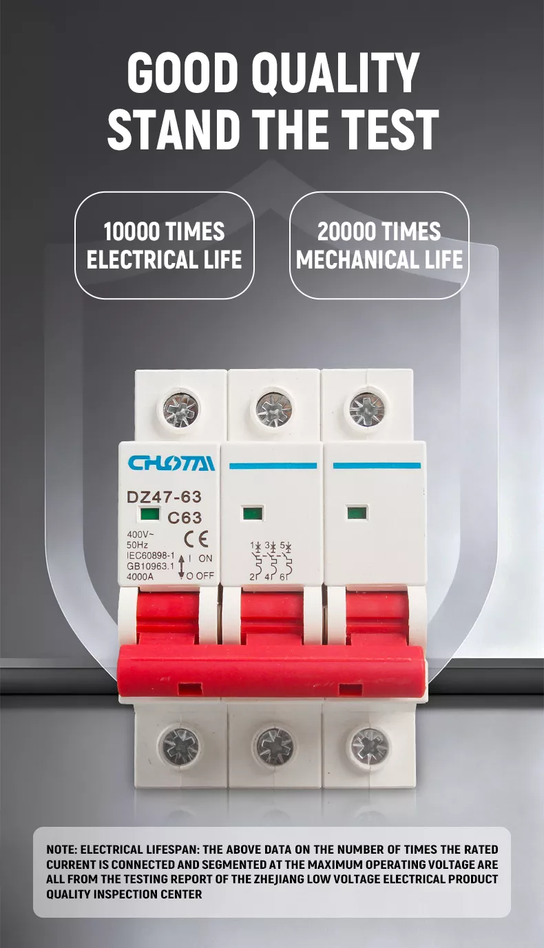 3P 63A DZ47 Miniature Circuit Breaker