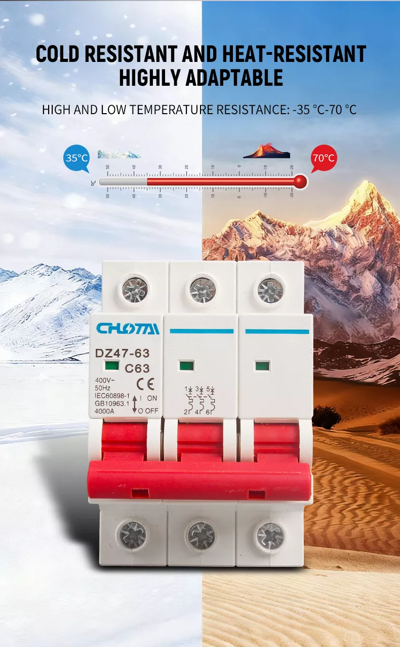3P 63A DZ47 Miniature Circuit Breaker