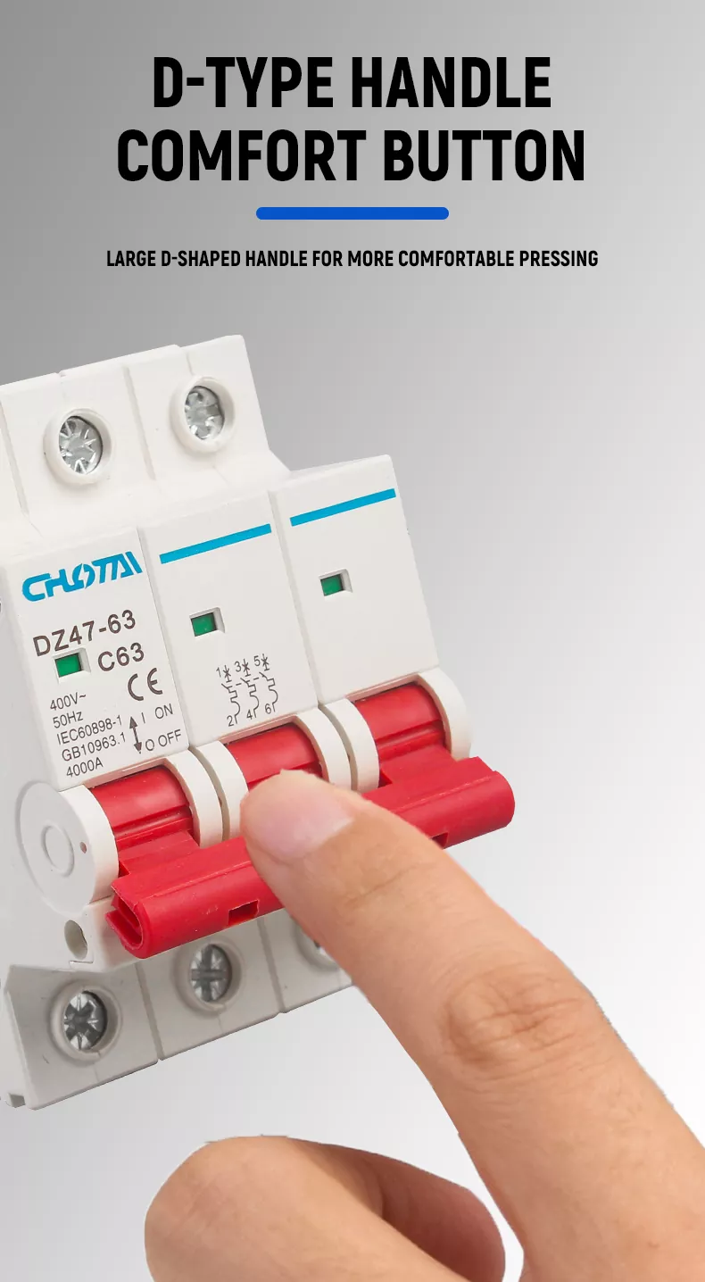 3P 63A DZ47 Miniature Circuit Breaker