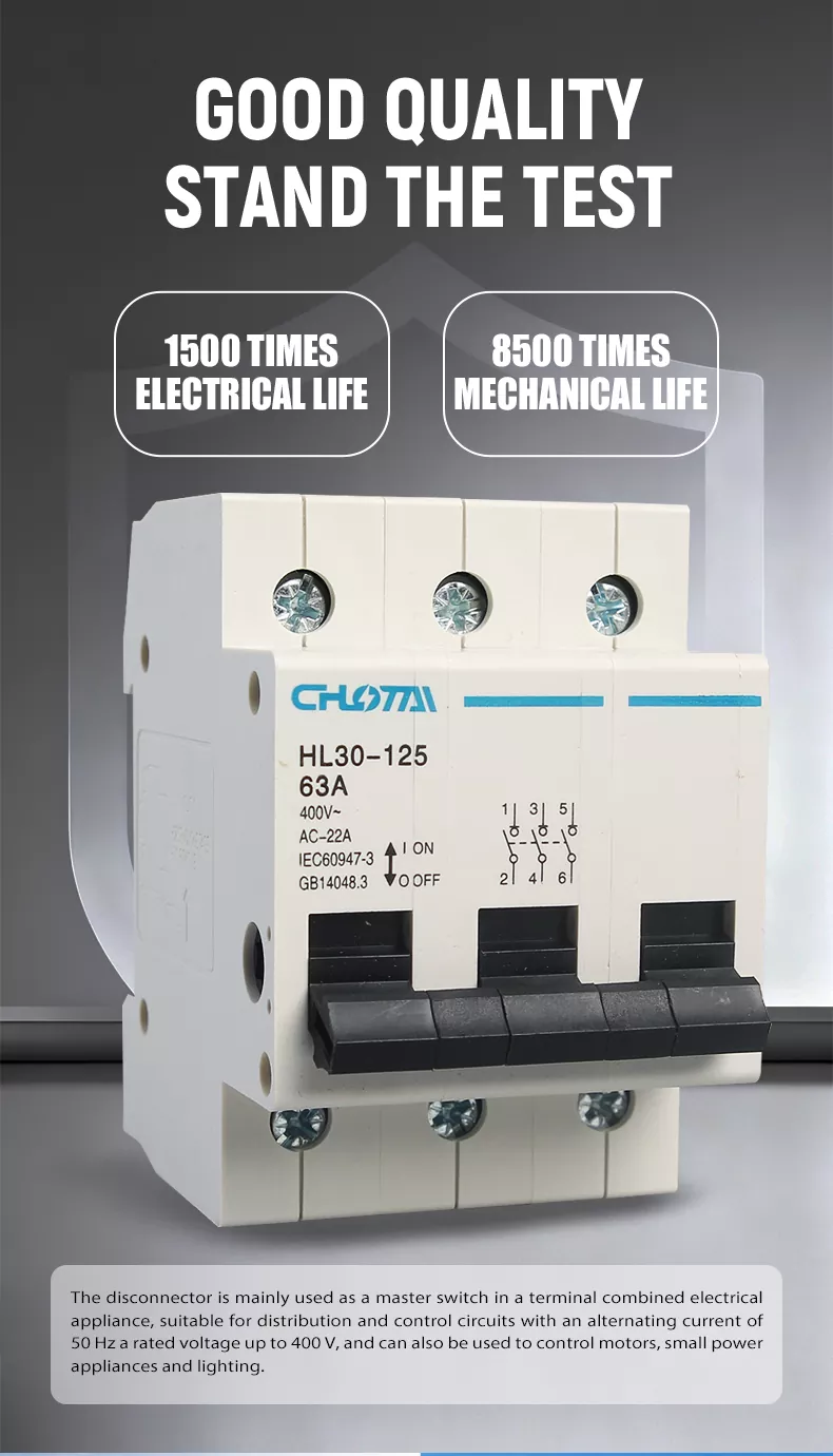 3P Pole DIN Rail Switch Disconnector