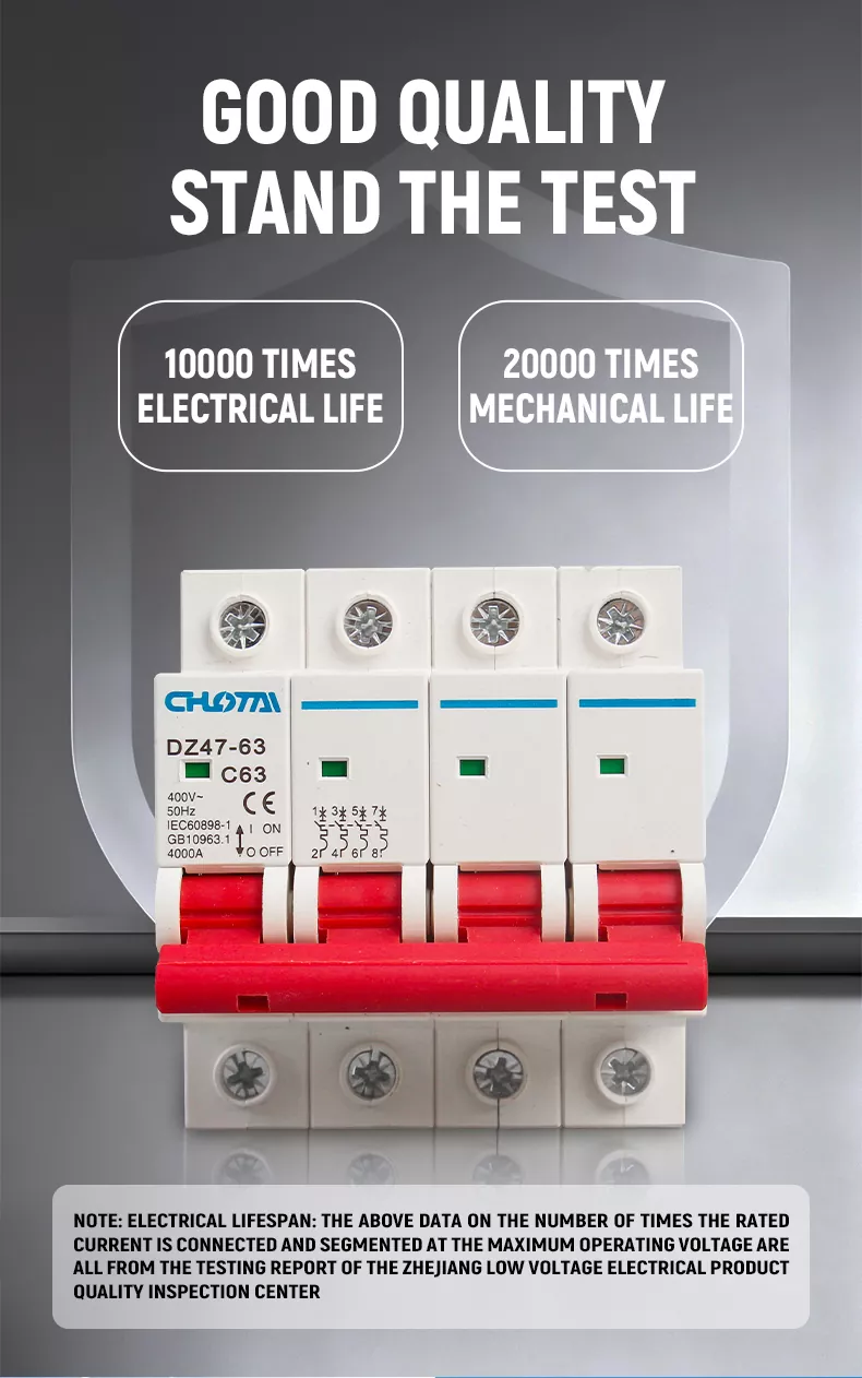 4P 63A DZ47 Miniature Circuit Breaker