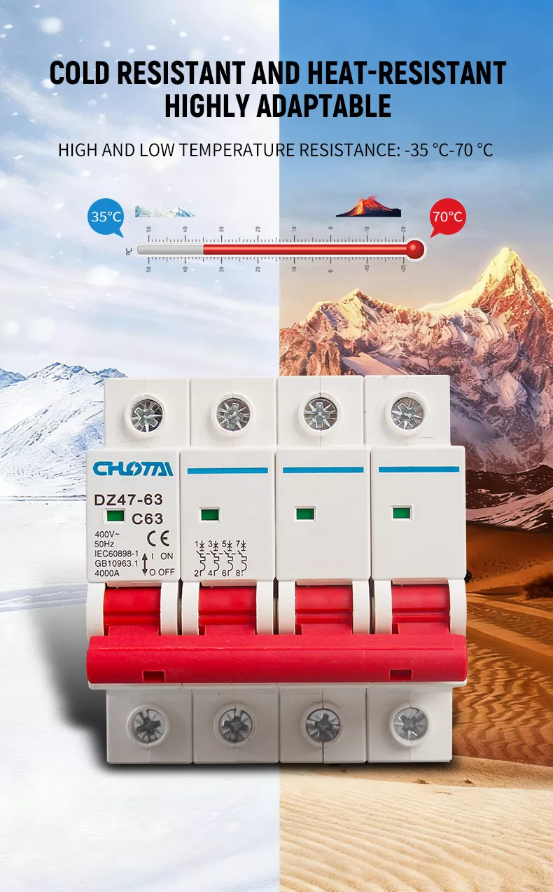 4P 63A DZ47 Miniature Circuit Breaker