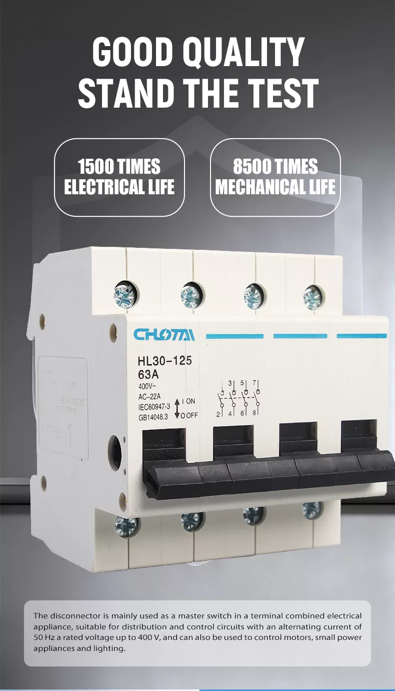 4P Pole DIN Rail Switch Disconnector