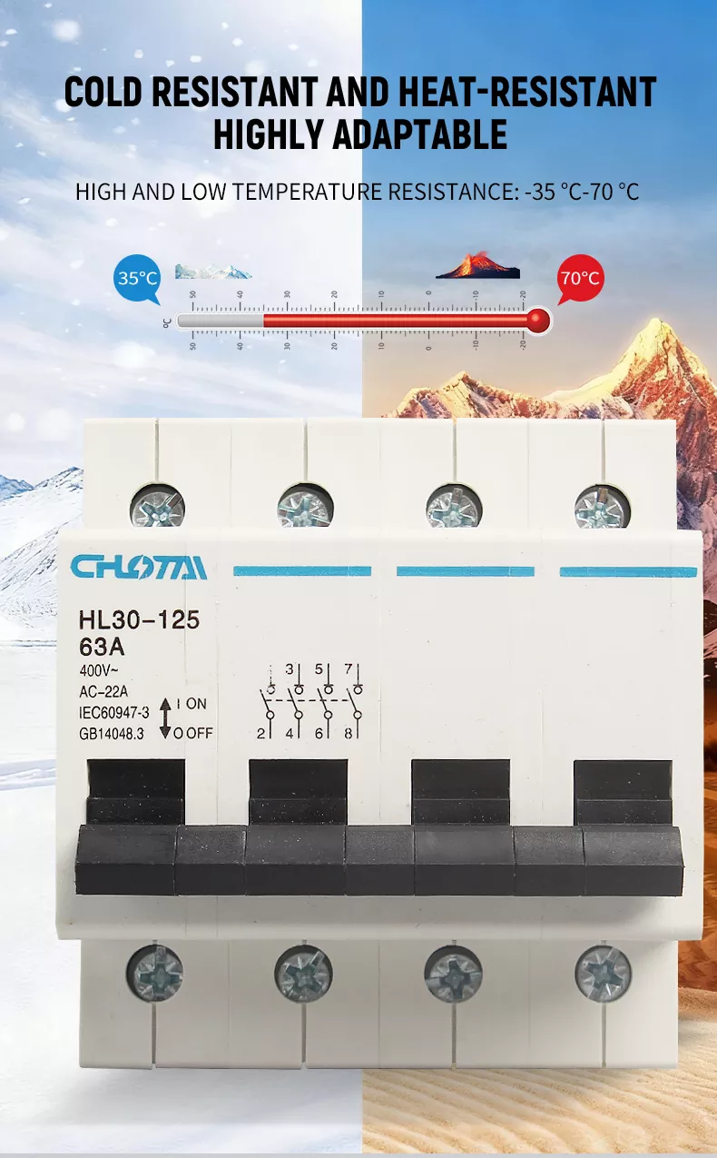 4P Pole DIN Rail Switch Disconnector