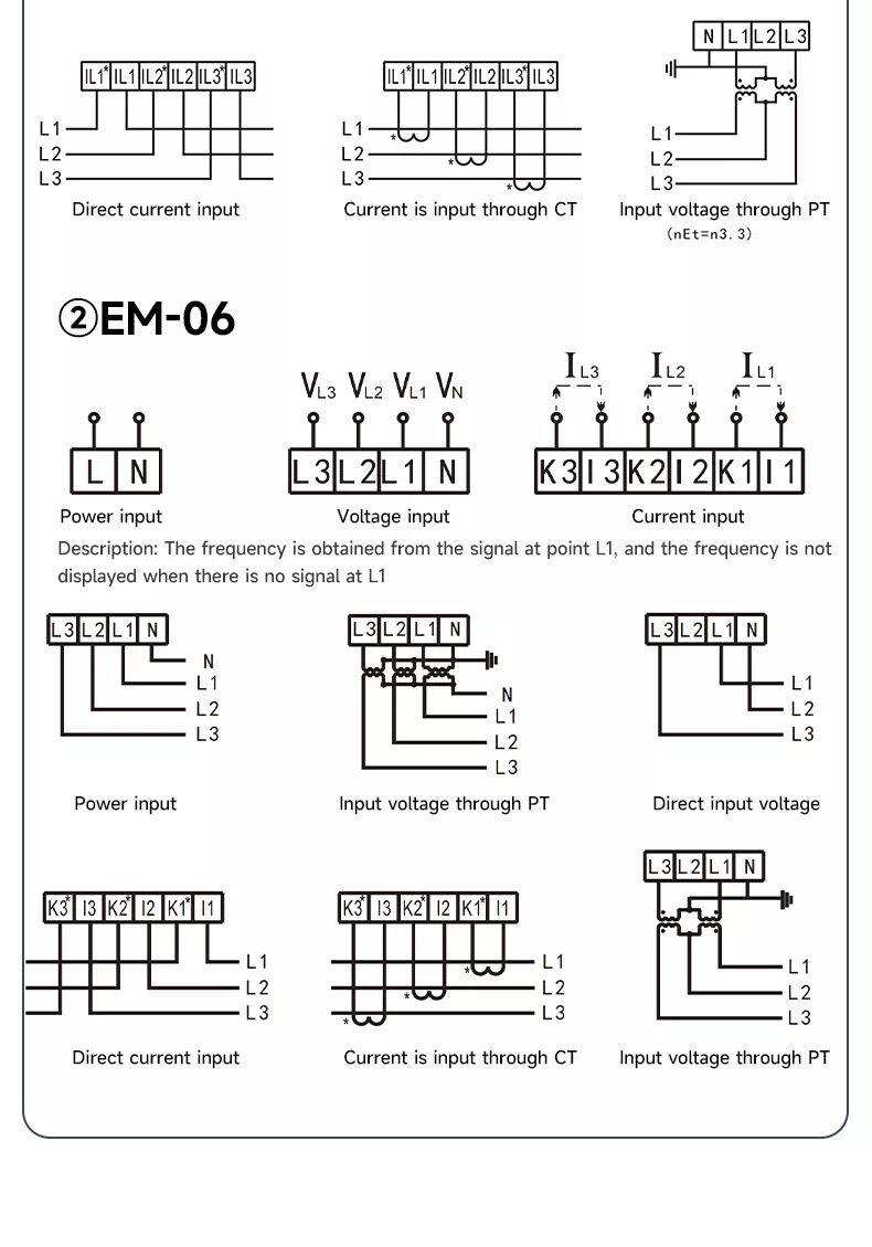Em-06 Multifunctional Combined Meter
