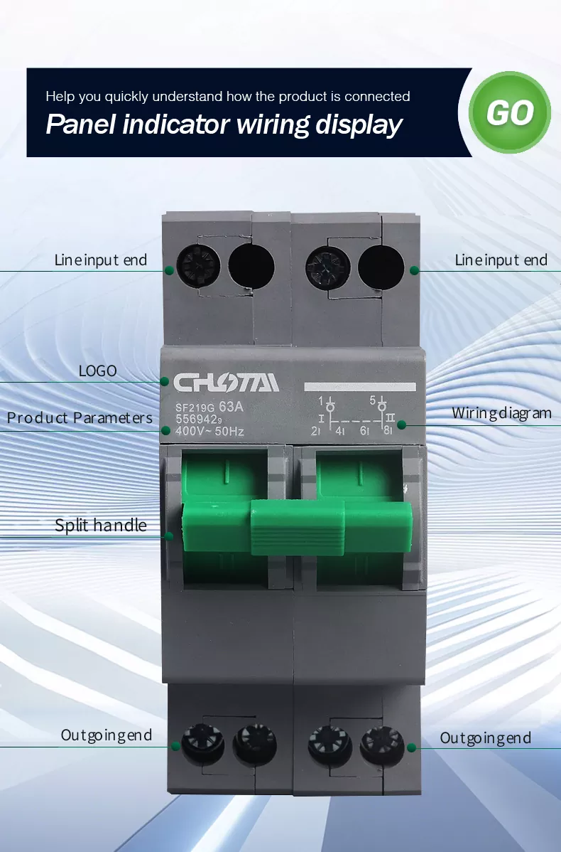 Small Dual Power Source Transfer Switch