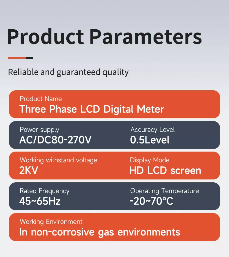 Three Phase LCD Digital Meter