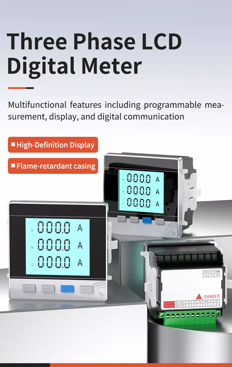 Three Phase LCD Digital Meter