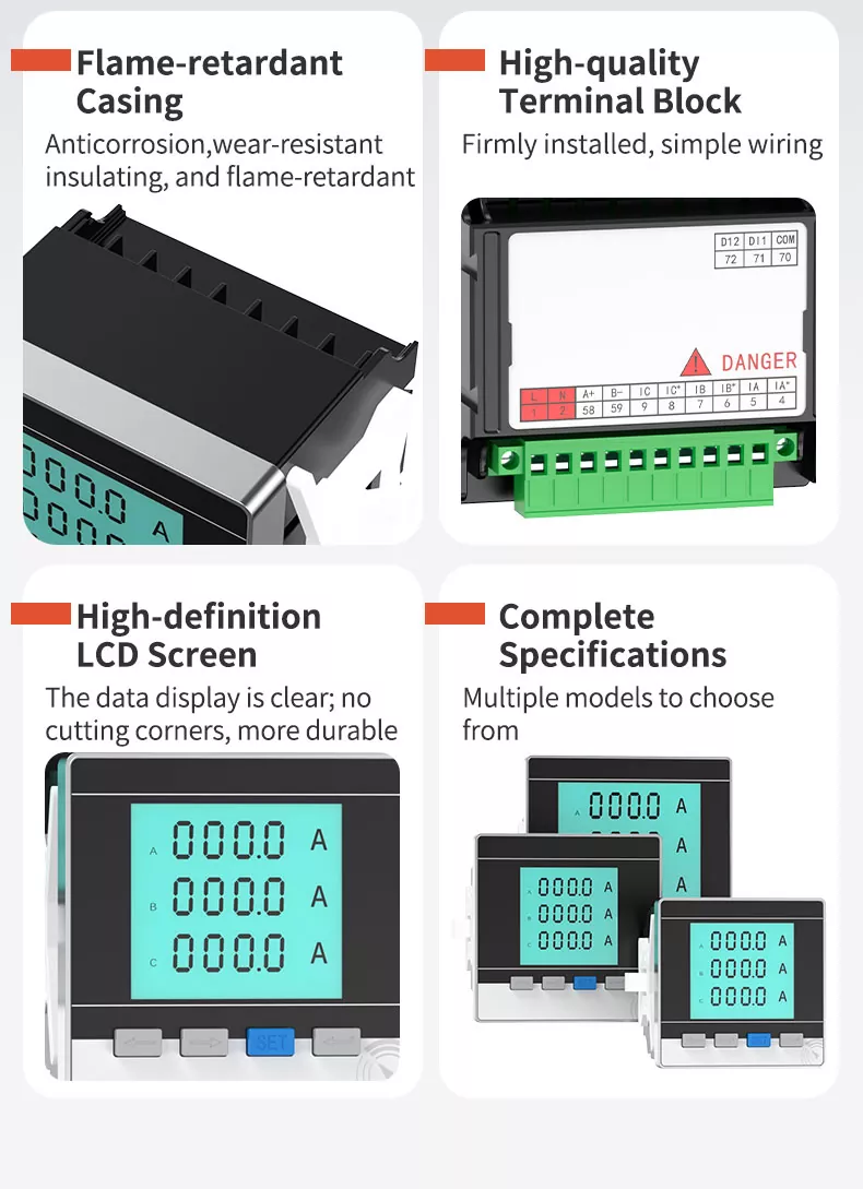 Three Phase LCD Digital Meter