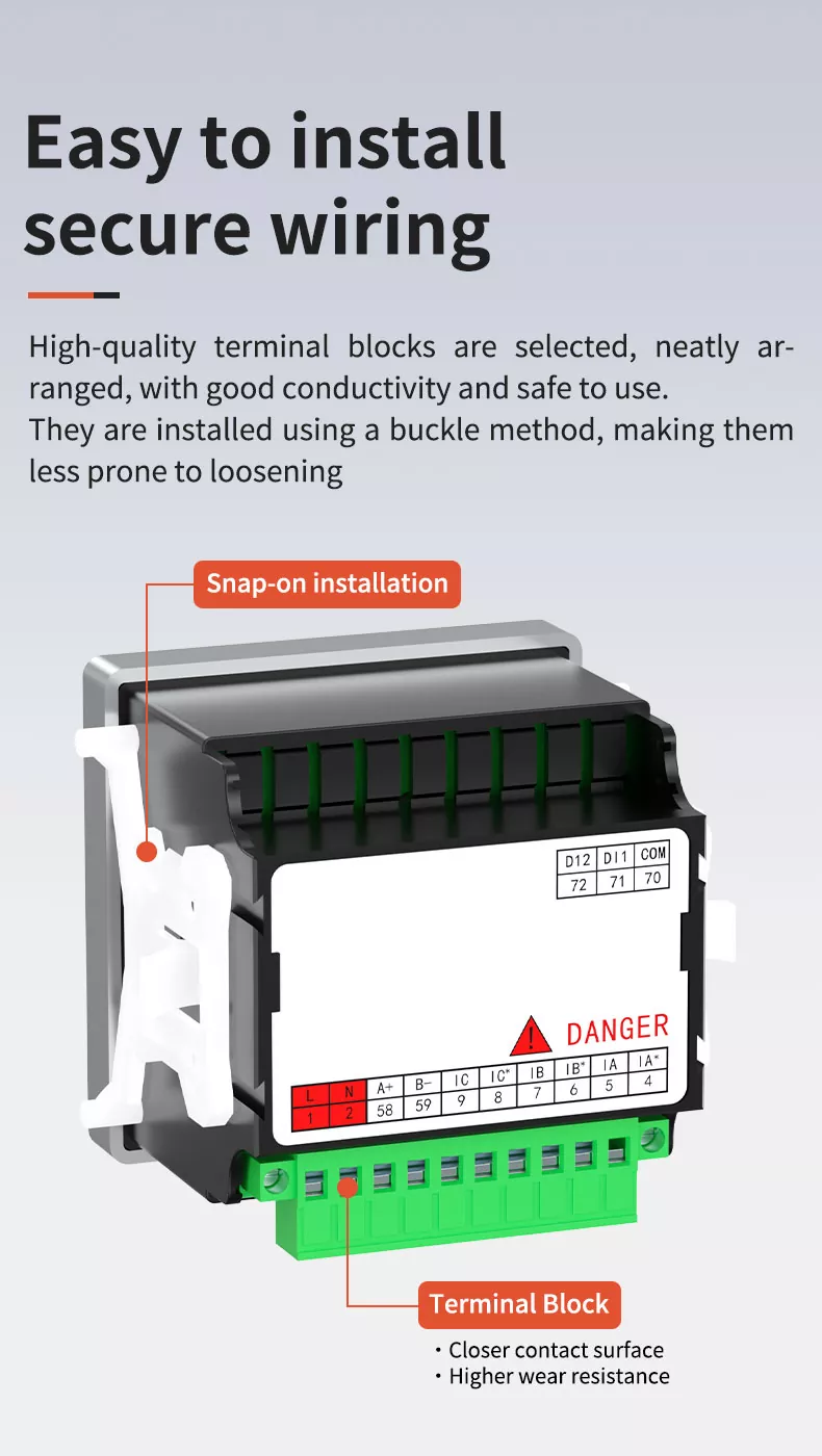 Three Phase LCD Digital Voltmeter