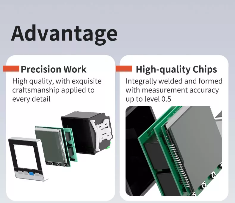 Three Phase LCD Digital Voltmeter
