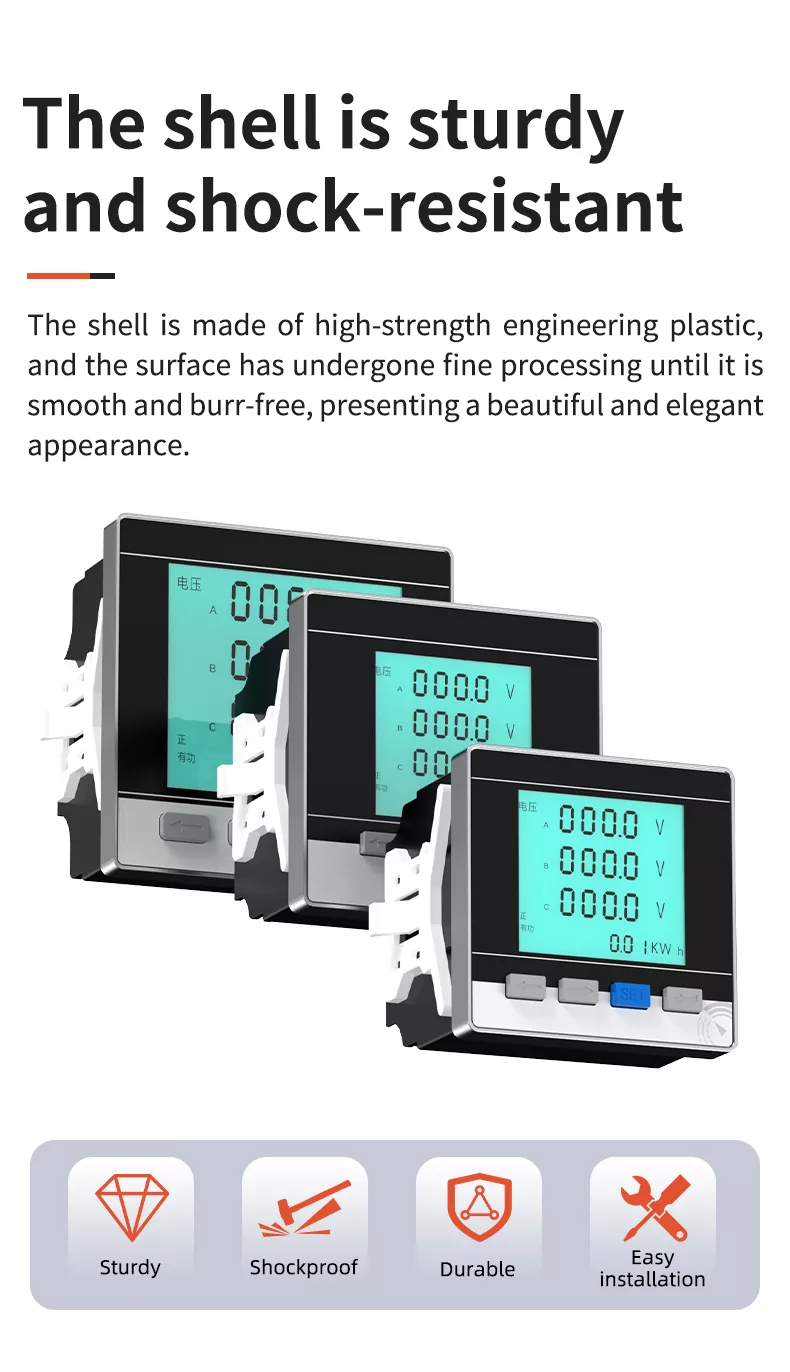 Three Phase LCD Multifunctional Meter