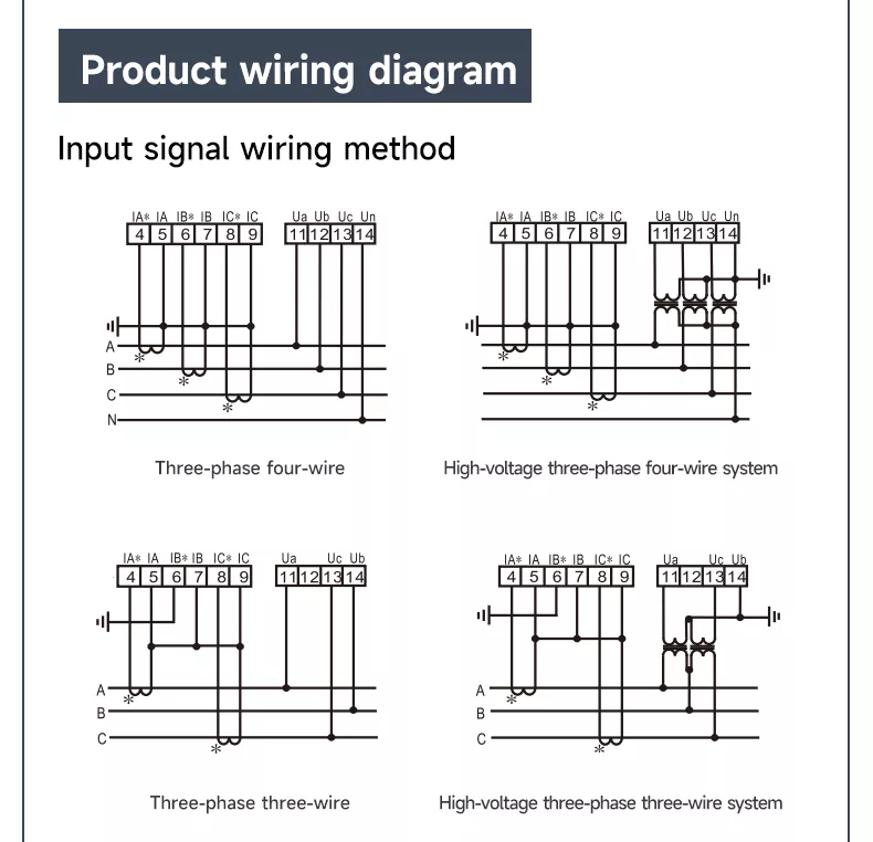 Three Phase LCD Multifunctional Meter