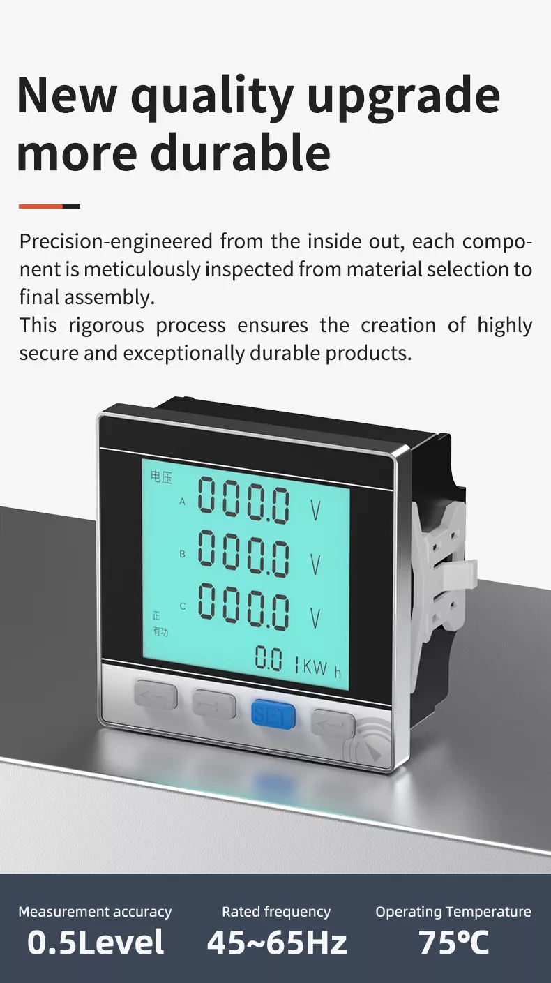 Three Phase LCD Multifunctional Meter