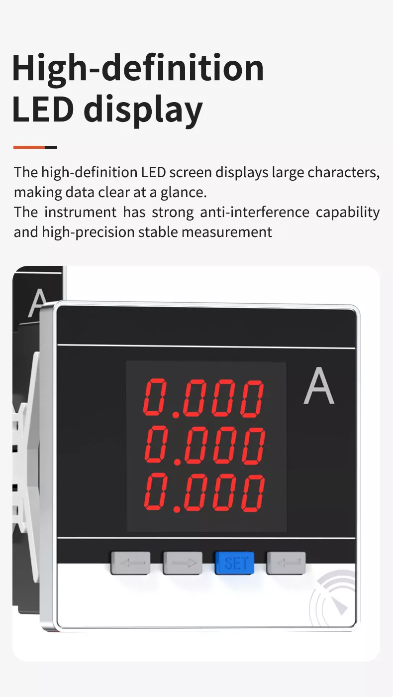 Three Phase LED Digital Ammeter