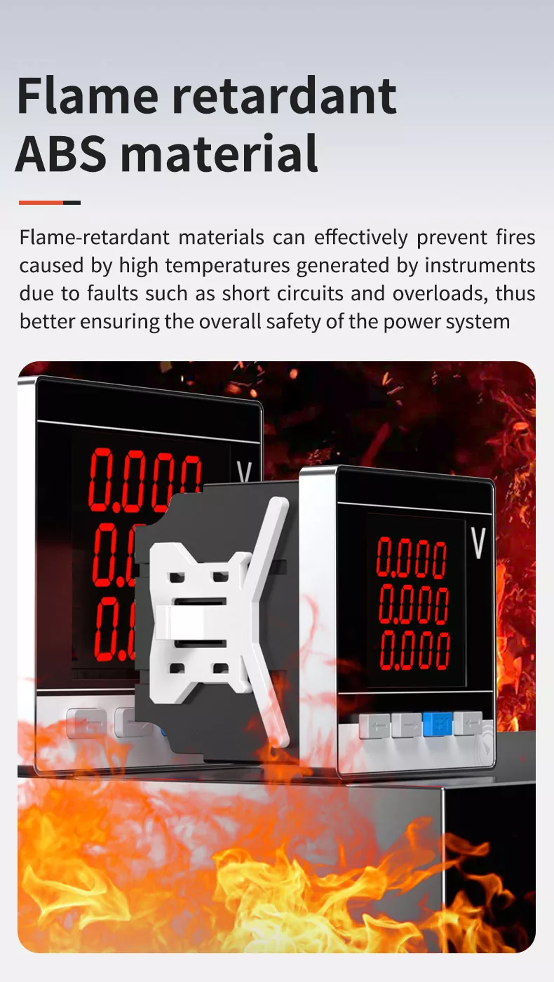 Three Phase LED Digital Voltmeter