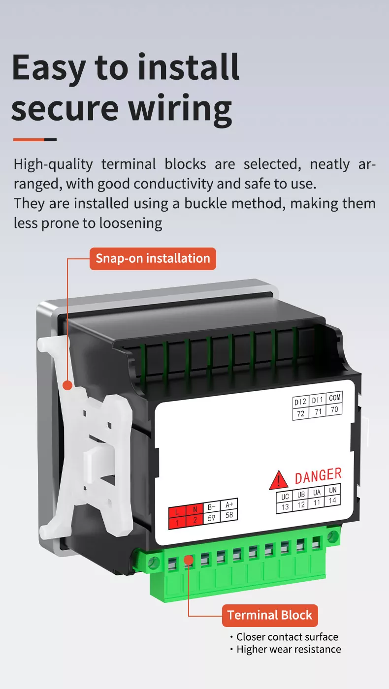 Three Phase LED Digital Voltmeter