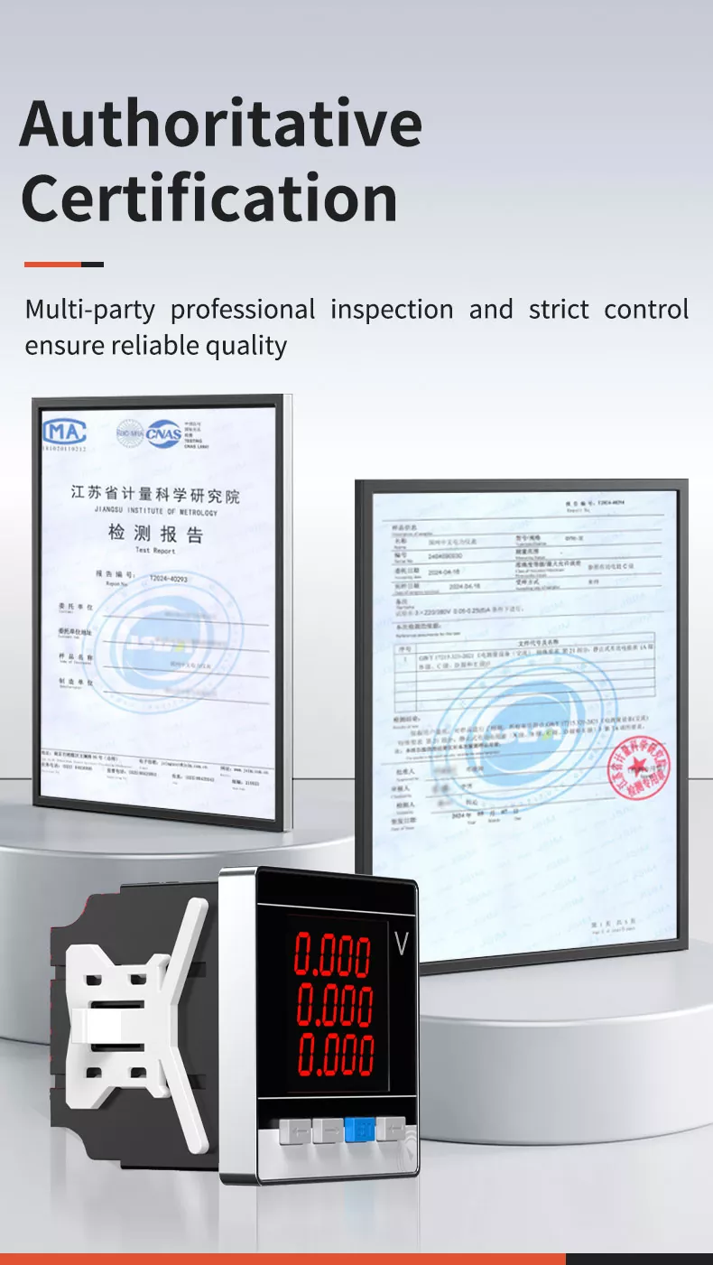 Three Phase LED Digital Voltmeter