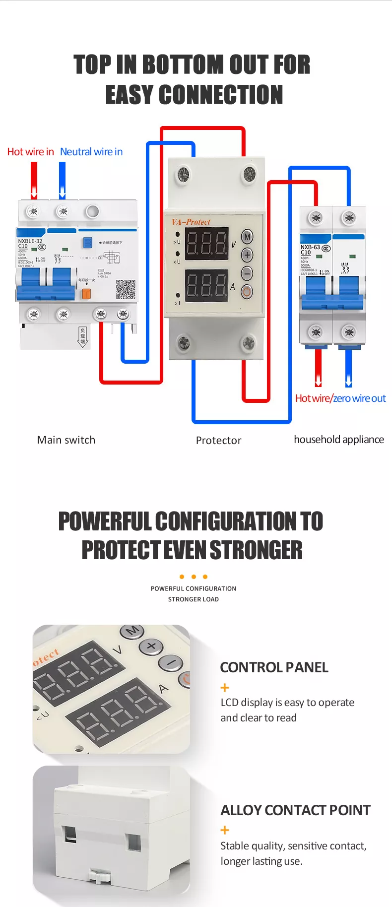 VA Protect Dual Display Adjustable Voltage Protector
