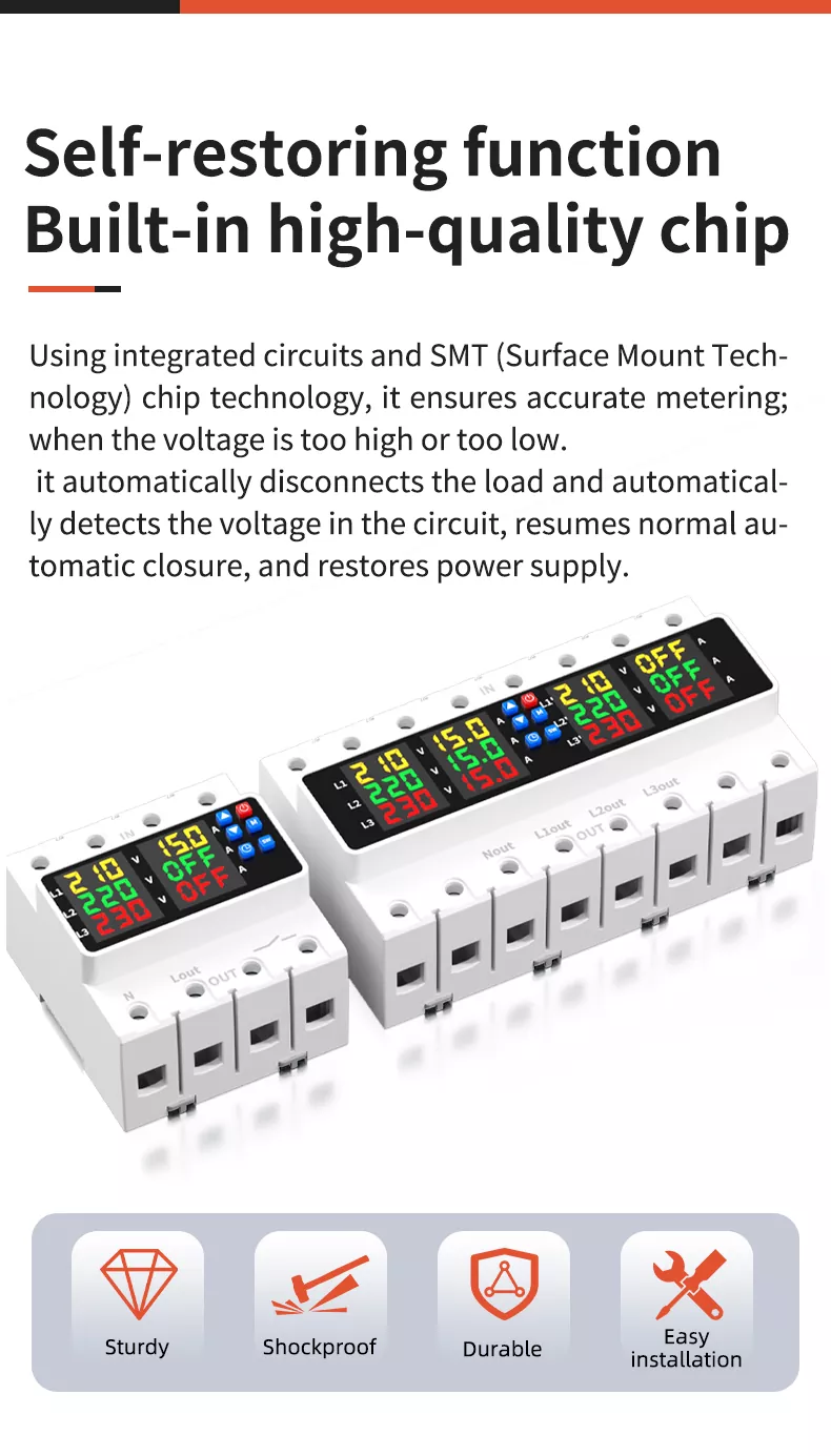 4P/8P Over and Under Voltage Protector