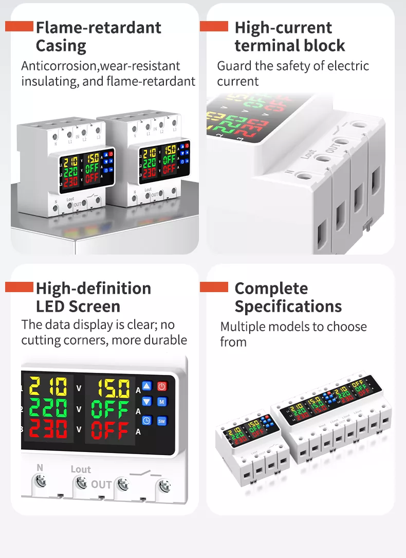 4P/8P Over and Under Voltage Protector