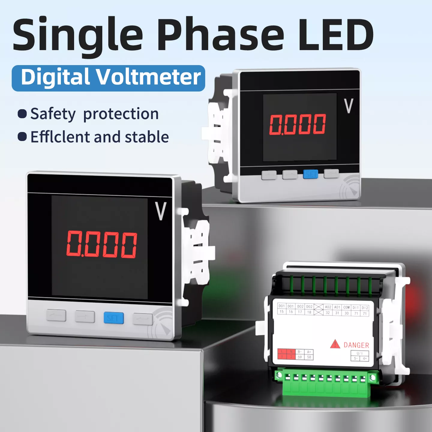 Single Phase LED Digital Voltmeter