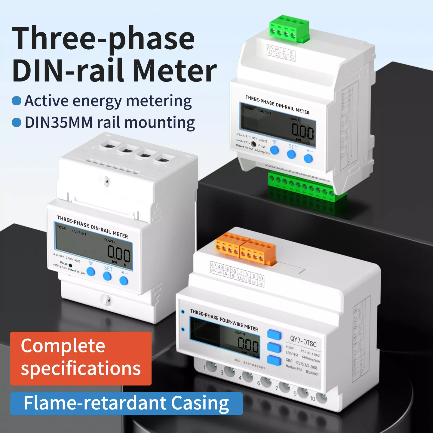 Three Phase 4p Din Rail Transformer Multifunction Meter