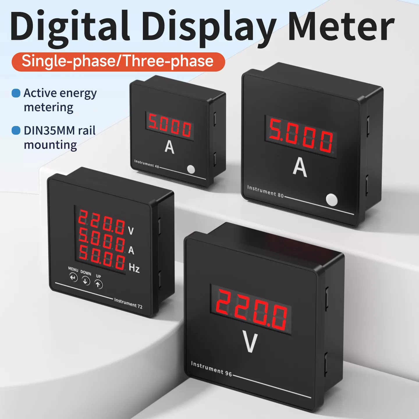 Three Phase Digital Display AC Meter