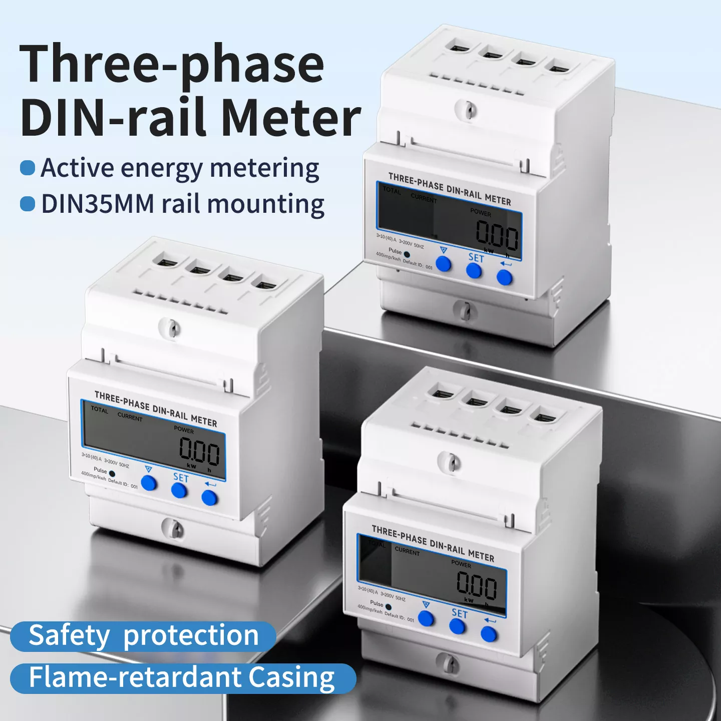 Three Phase Din Rail Meter