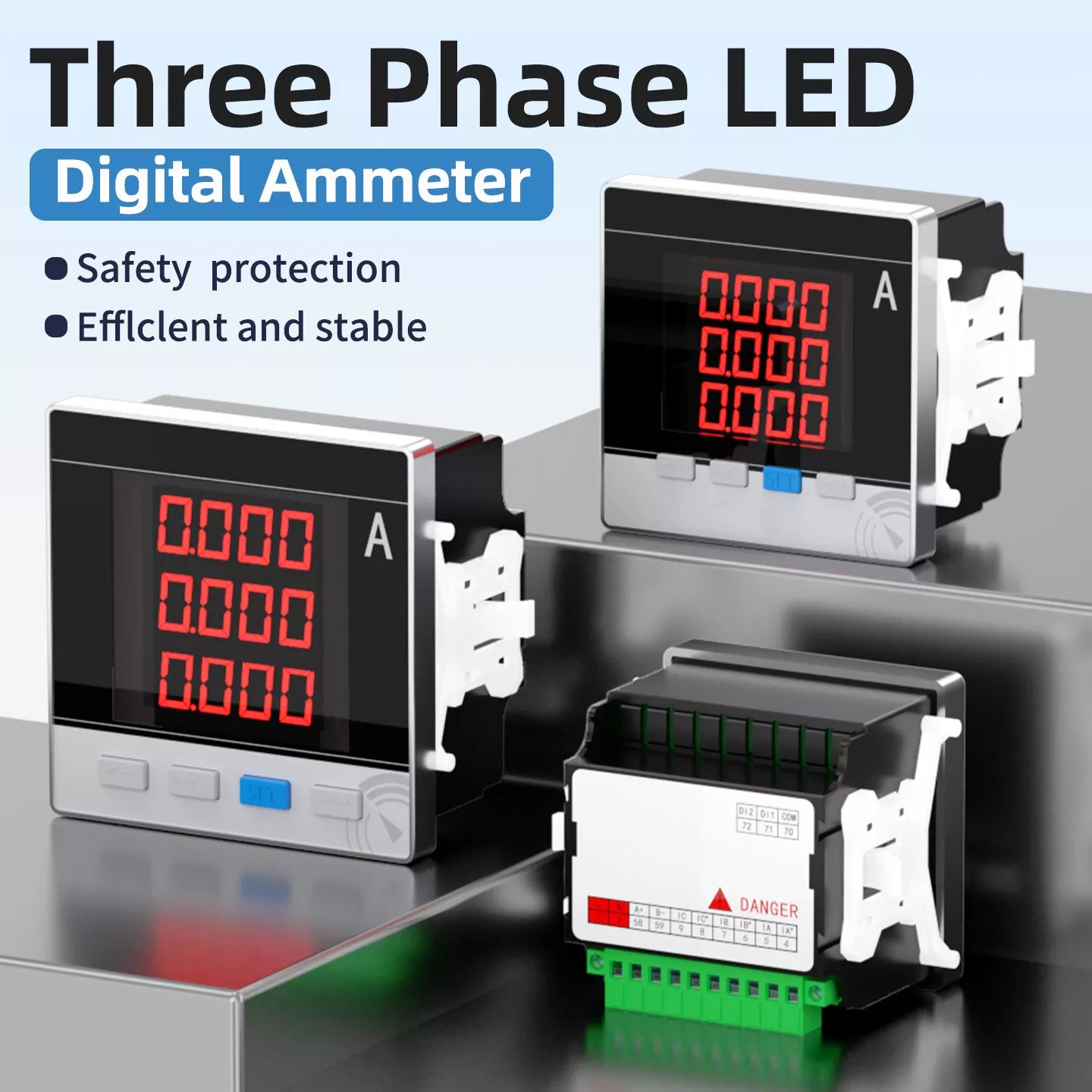 Three Phase LED Digital Ammeter